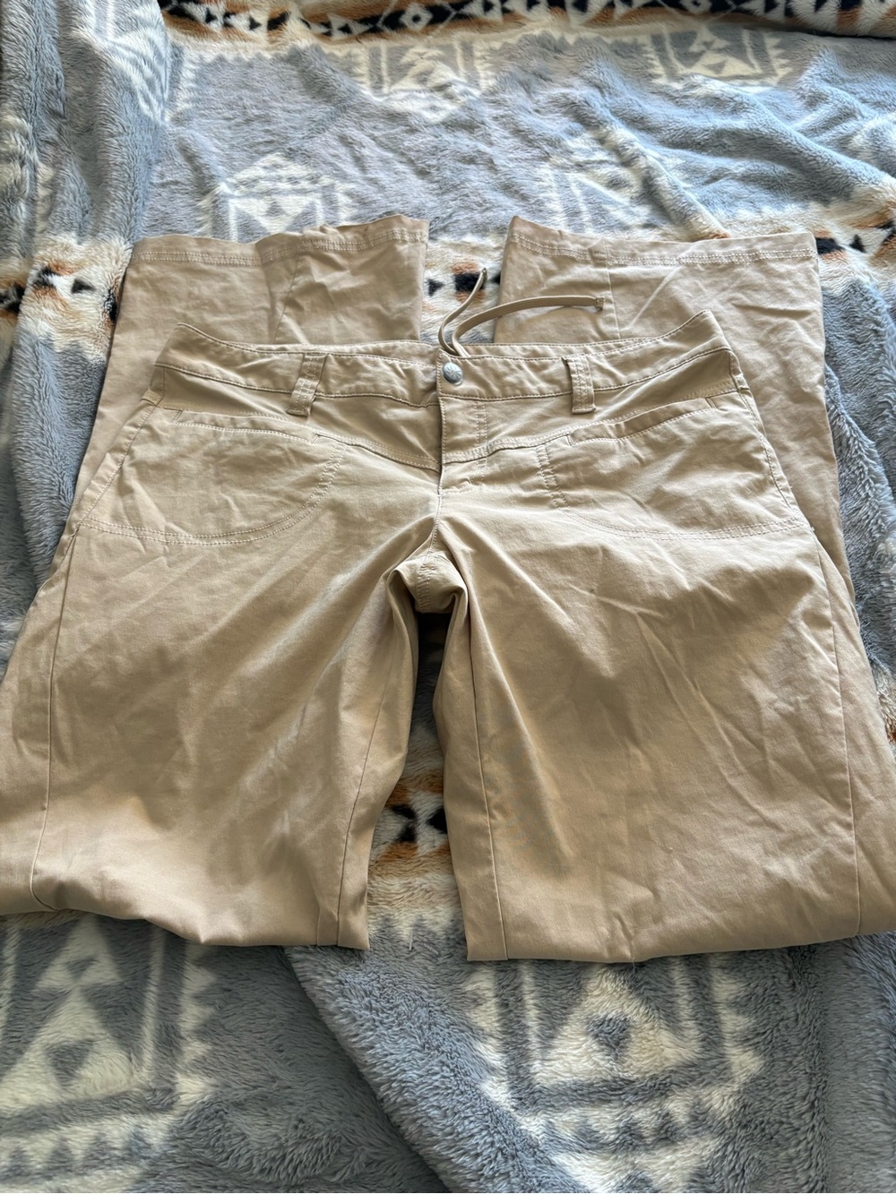 Athleta Khaki Beige Track Pants - Relaxed Jogger Style